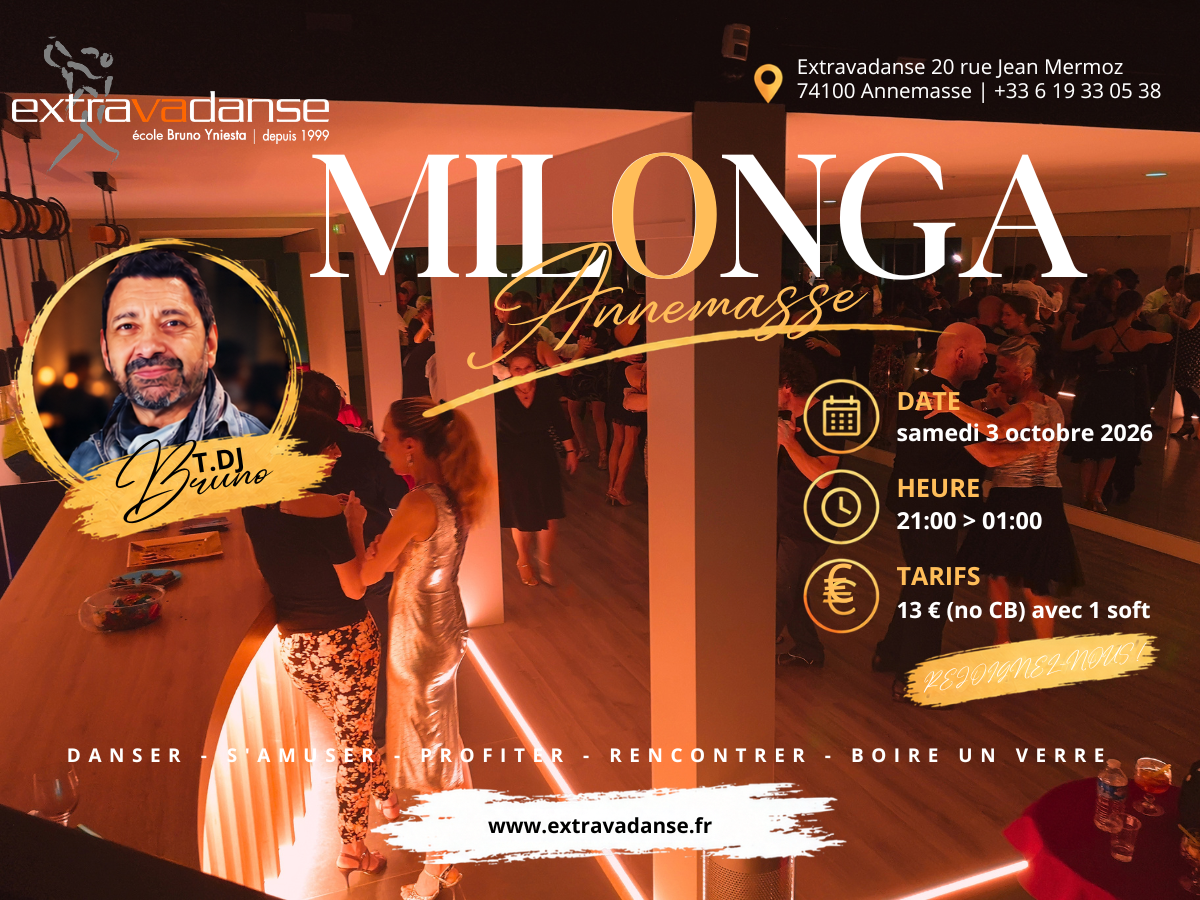 Milonga mensuelle samedi 3 octobre